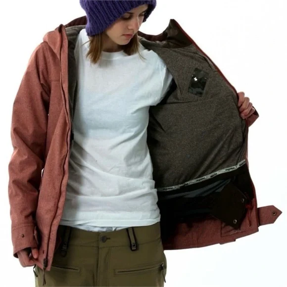 Women's Burton Snowboard Hooded Jacket {M} - Picture 4 of 9